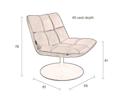 Photo taille fauteuil lounge Bar