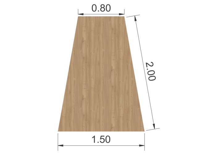 table de réunion trapèze OKABA dimensions